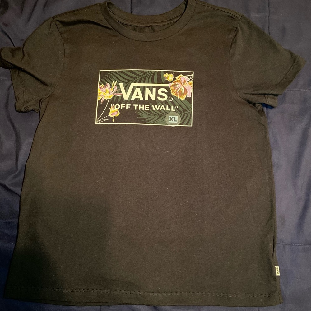 Vans Black Short Sleeve Classic Floral Tee Shirt
